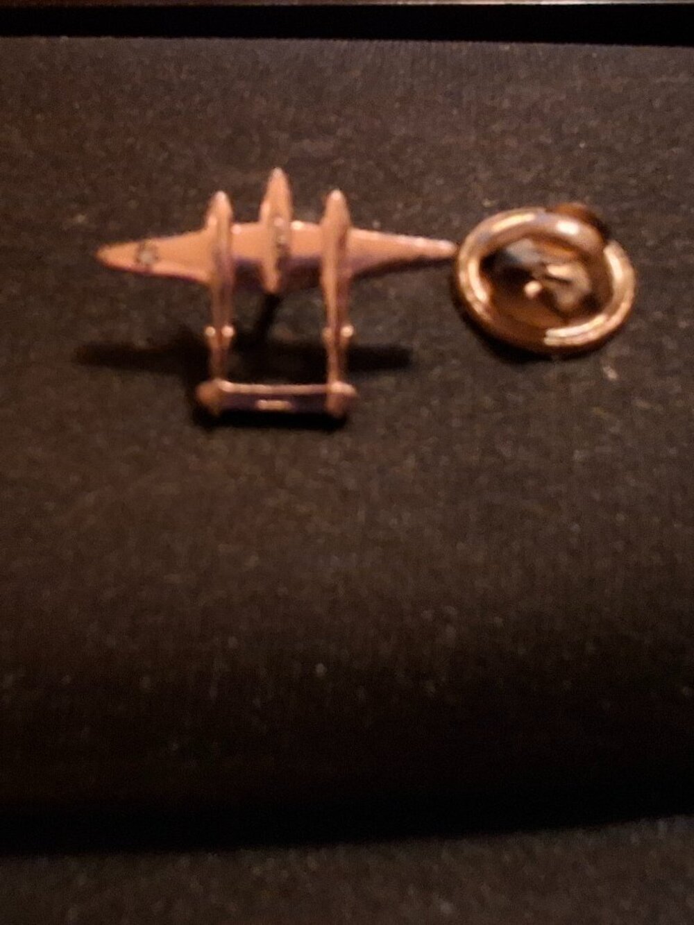 Vintage Lockheed P-38 Lightning Lapel Pin World War II Twin-Boom Fighter-Bomber